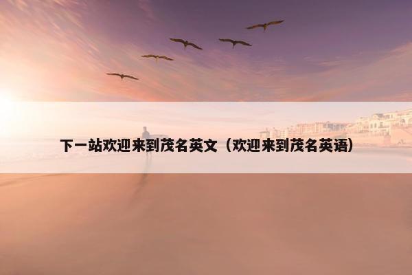 下一站欢迎来到茂名英文（欢迎来到茂名英语）