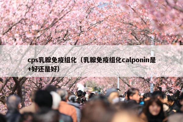 cps乳腺免疫组化（乳腺免疫组化calponin是+好还是好）