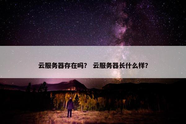 云服务器存在吗？ 云服务器长什么样？
