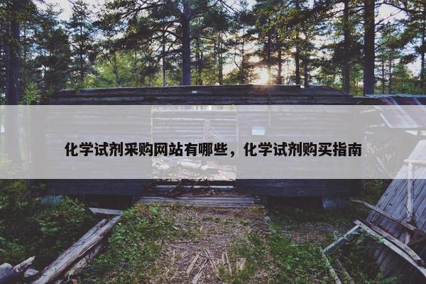 化学试剂采购网站有哪些，化学试剂购买指南