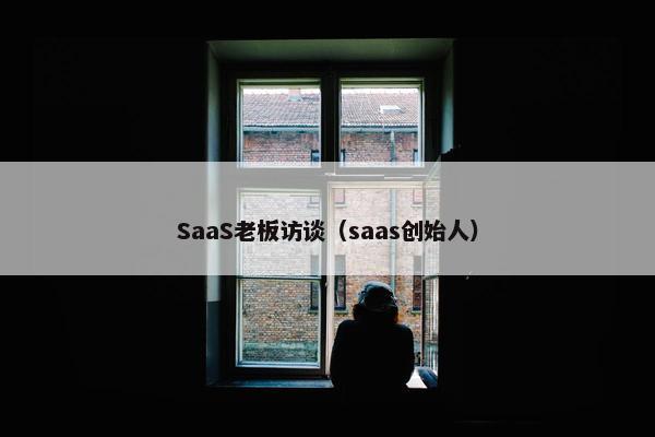 SaaS老板访谈（saas创始人）