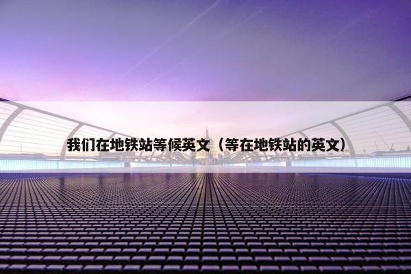 我们在地铁站等候英文（等在地铁站的英文）