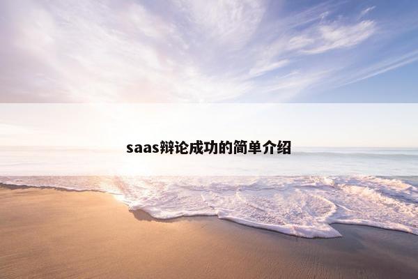 saas辩论成功的简单介绍
