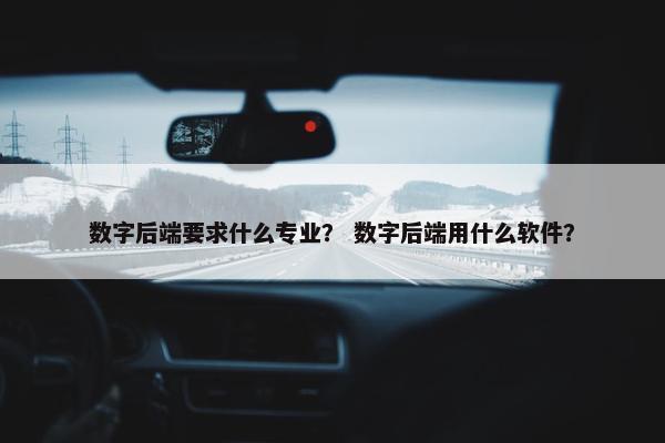 数字后端要求什么专业? 数字后端用什么软件?