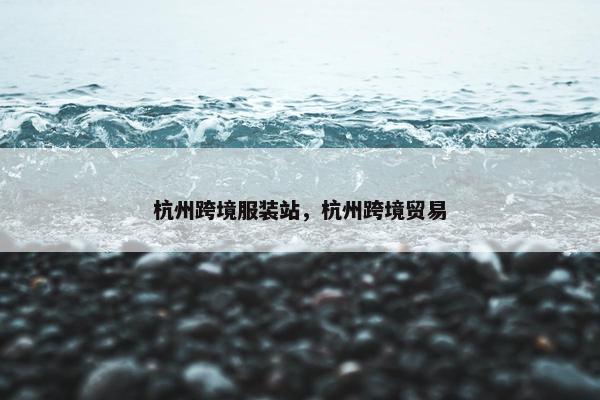 杭州跨境服装站,杭州跨境贸易