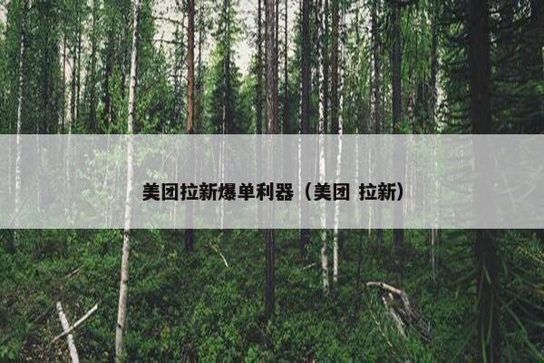 美团拉新爆单利器(美团 拉新) 美团拉新爆单利器(美团 拉新)