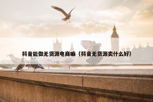 抖音能做无货源电商嘛(抖音无货源卖什么好)