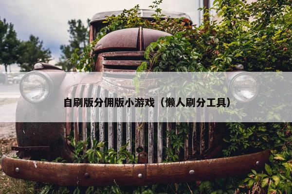 自刷版分佣版小游戏（懒人刷分工具）