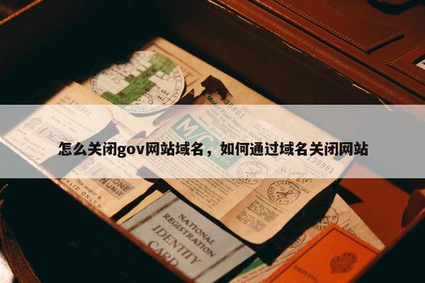 怎么关闭gov网站域名,如何通过域名关闭网站