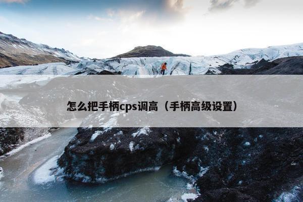 怎么把手柄cps调高（手柄高级设置）