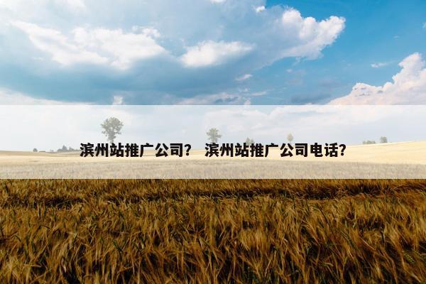 滨州站推广公司？ 滨州站推广公司电话？