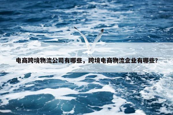 电商跨境物流公司有哪些，跨境电商物流企业有哪些?