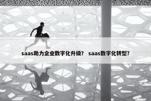 saas助力企业数字化升级? saas数字化转型? saas助力企业数字化升级? saas数字化转型?