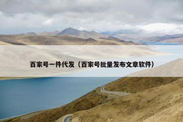 百家号一件代发（百家号批量发布文章软件）