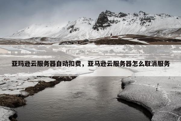 亚玛逊云服务器自动扣费，亚马逊云服务器怎么取消服务