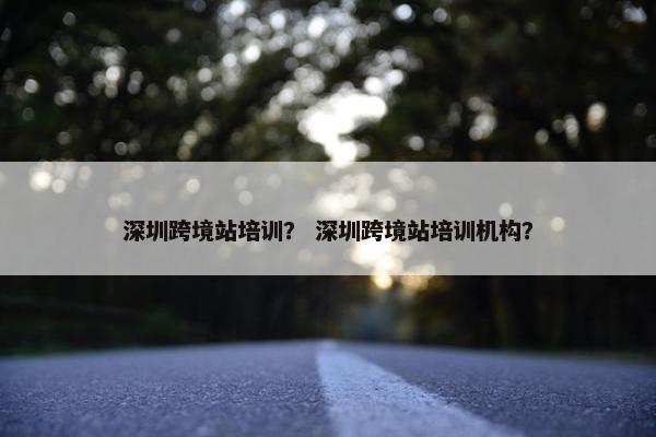 深圳跨境站培训？ 深圳跨境站培训机构？